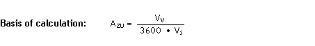 Calculation of the minimum cross-section of the exhaust air aperture