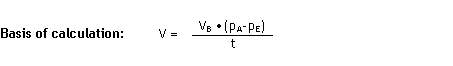 Calculation of the quantity of leakage by emptying the receiver